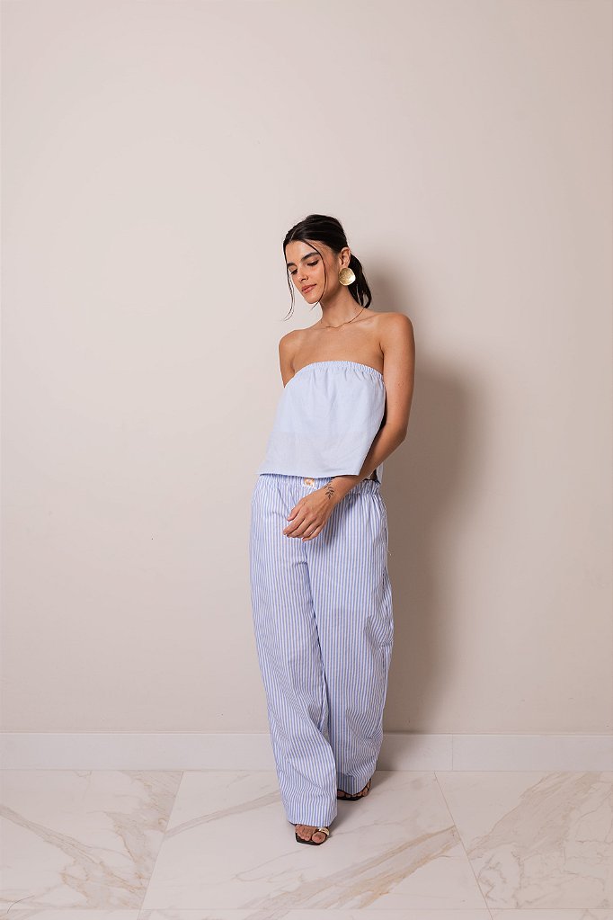 Blusa Celeste Azul