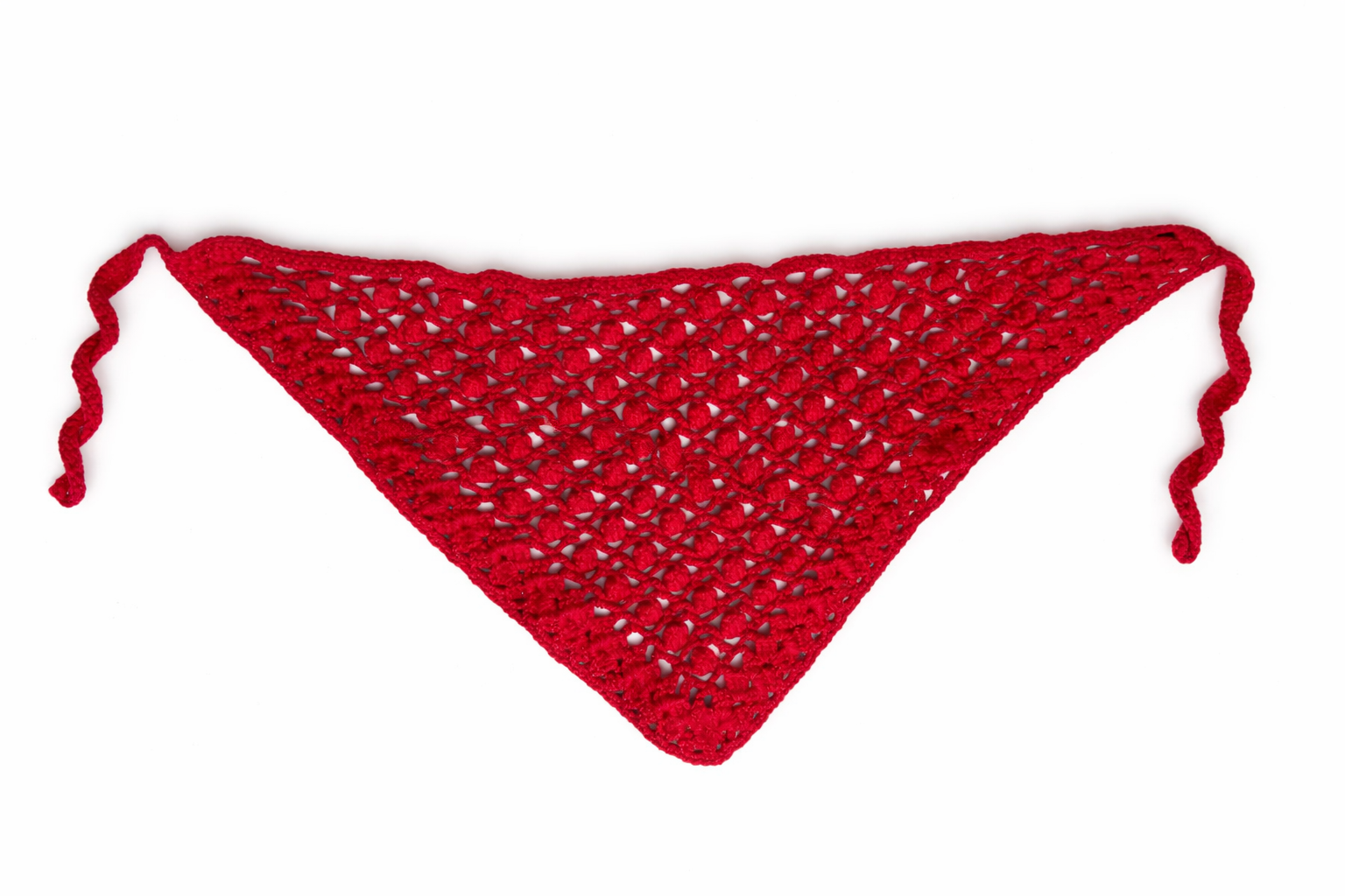 Lenço Crochê Vermelho