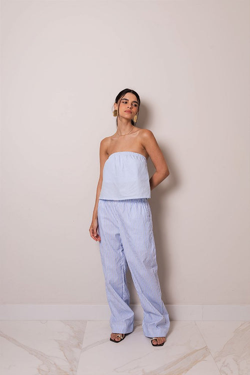 Blusa Celeste Azul