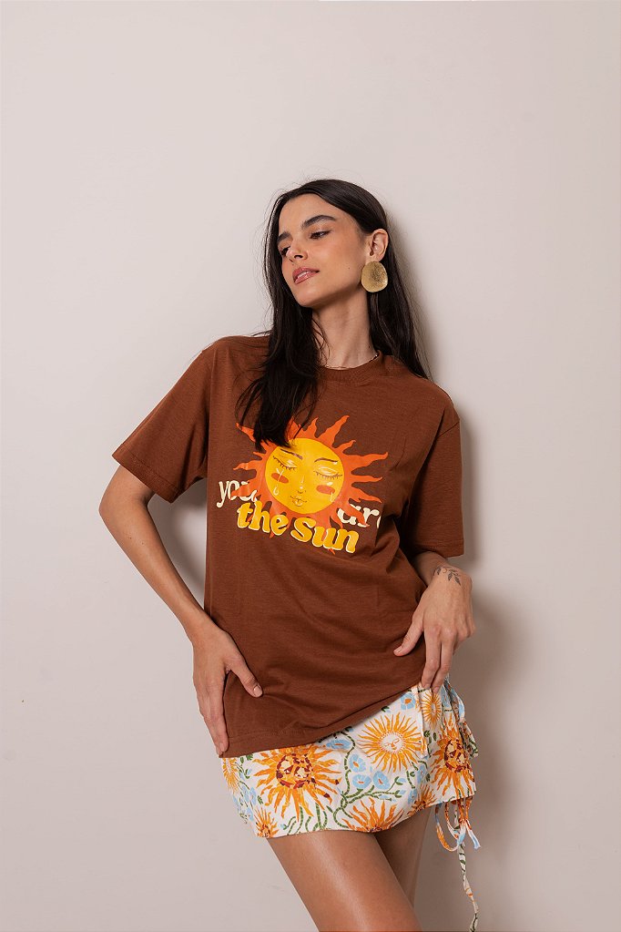 T-shirt Sol Marrom